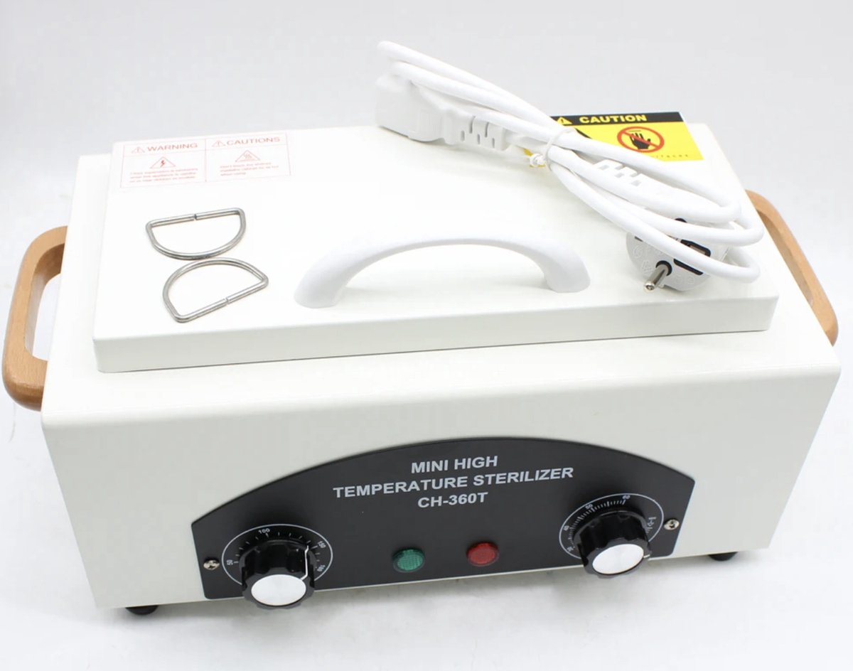 J&R Hetelucht Sterilisator - 300W - Nagelstudio - Desinfectie - Tattoo - Babyaccessoires steriliseren - Wit