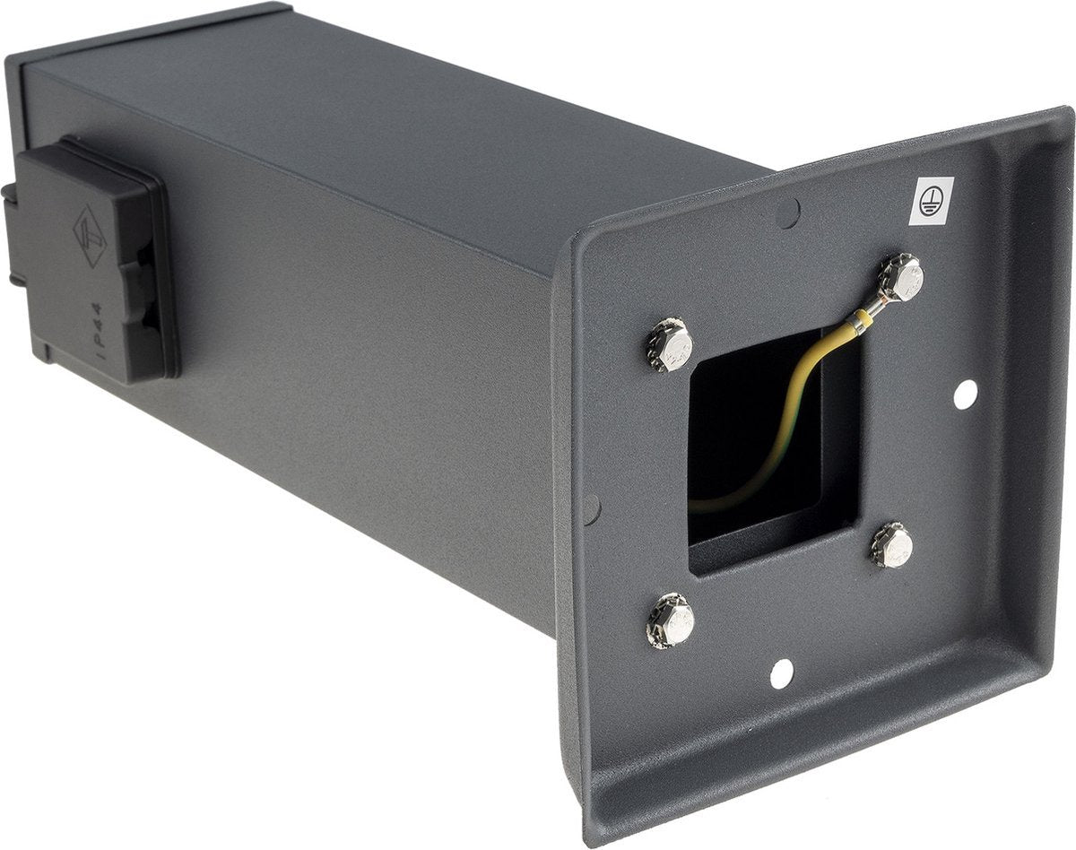 Tuinpaal met grondpin - Buitenstopcontact - dubbel (2x) - 30cm zuil - zwart IP44