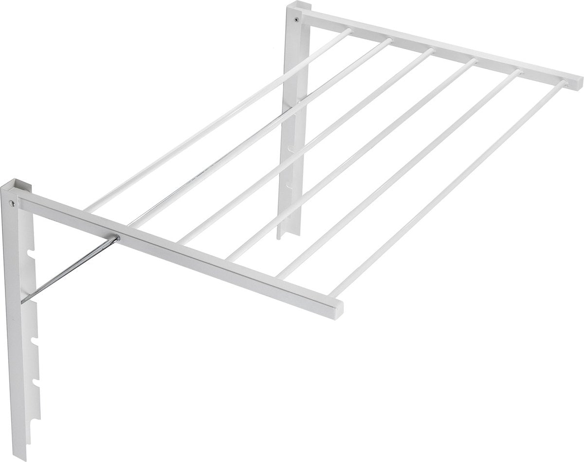ABJ - Opvouwbaar Mini Droogrek voor badkamermuurmontage - 60 cm - WIT