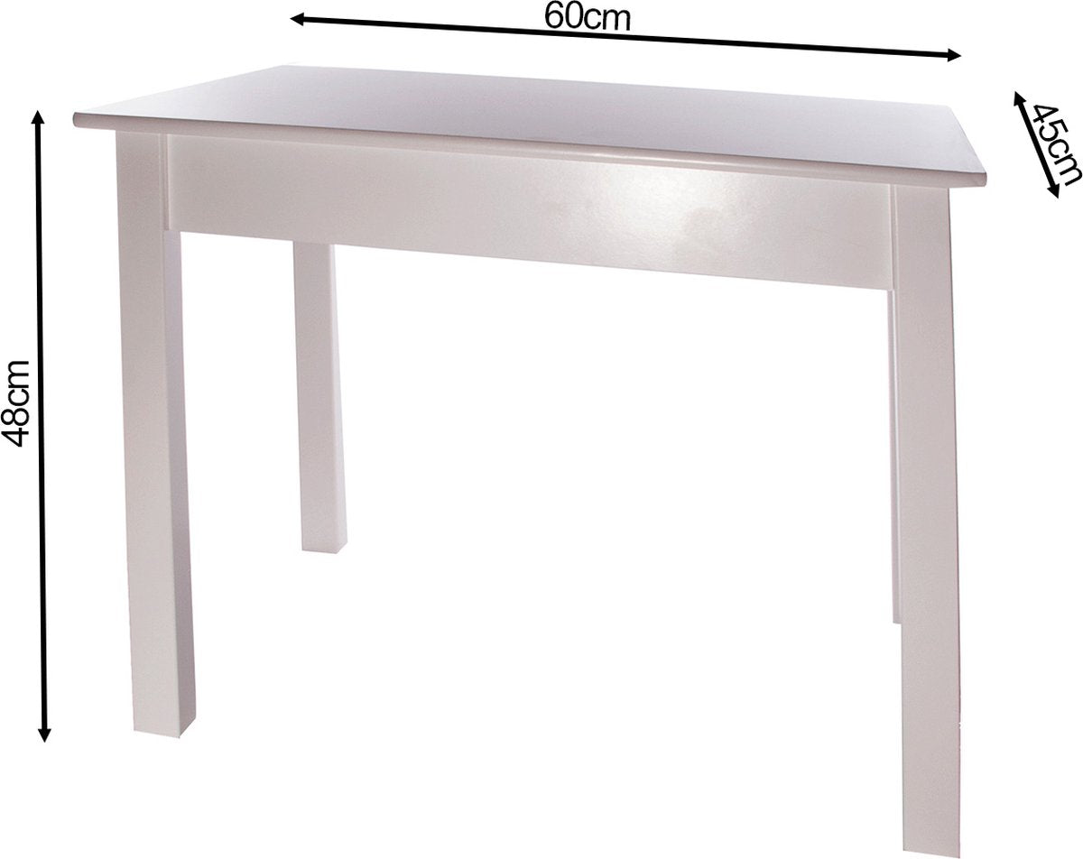 Kindertafel met stoelen wit - 2 stoeltjes - zithoek - kindermeubel - speeltafel