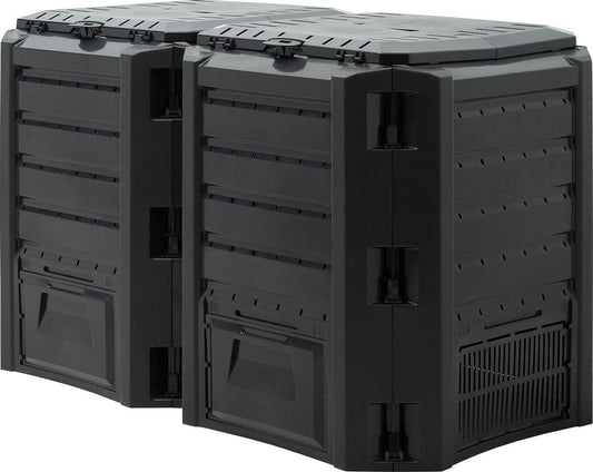 Snelle compostbak 2 stuks - 800L - Compostvat - Composter - kunststof - 135 x 72 x 83cm