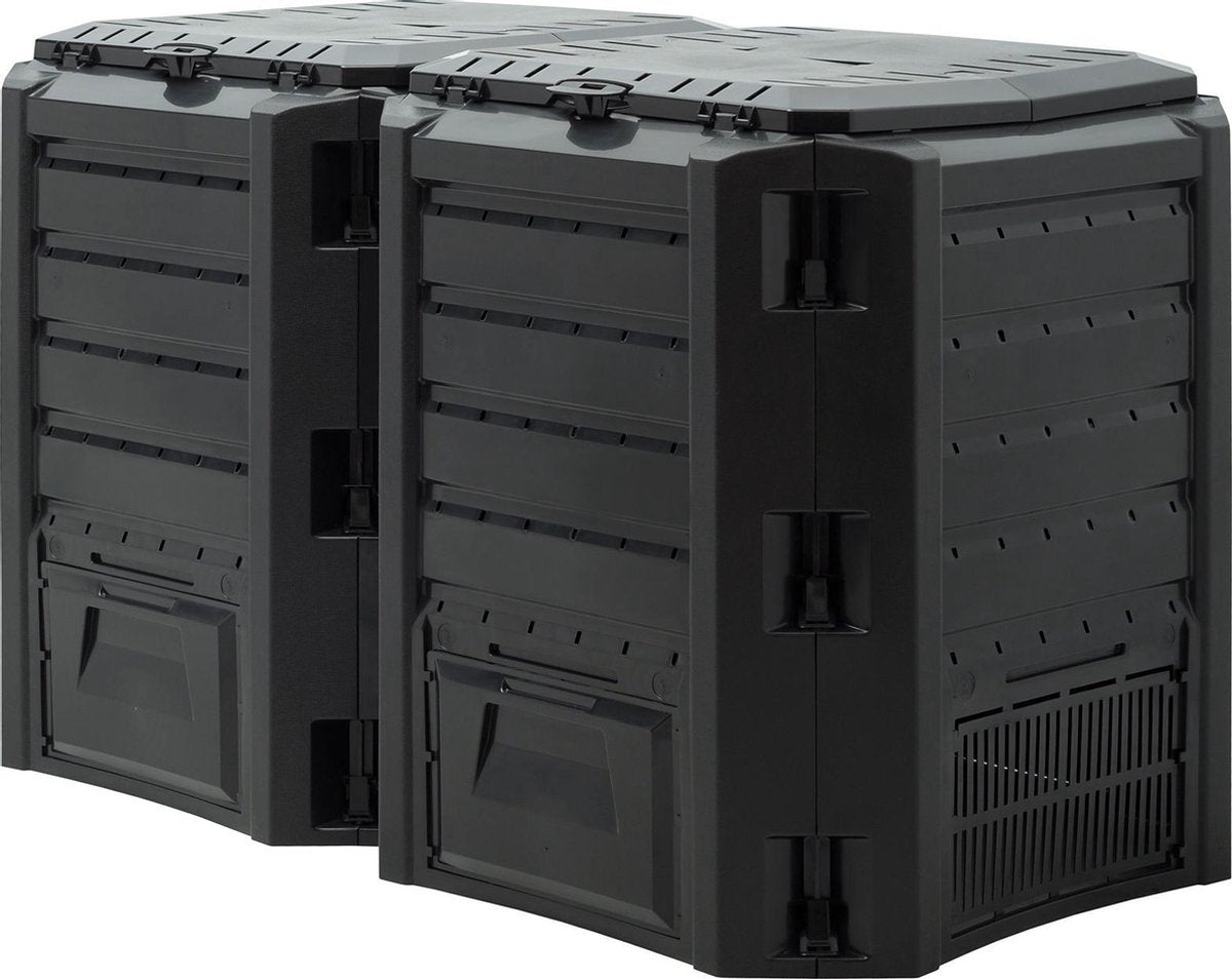 Fast compost bin 2 pieces - 800L - Compost bin - Composter - plastic - 135 x 72 x 83cm