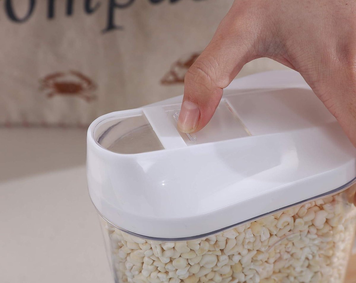 Lockable stackable storage boxes - Transparent acrylic plastic - 5 pieces - 1440 ml, 960 ml, 720 ml, 480 ml, 300 ml sprinkle box for chocolate sprinkles