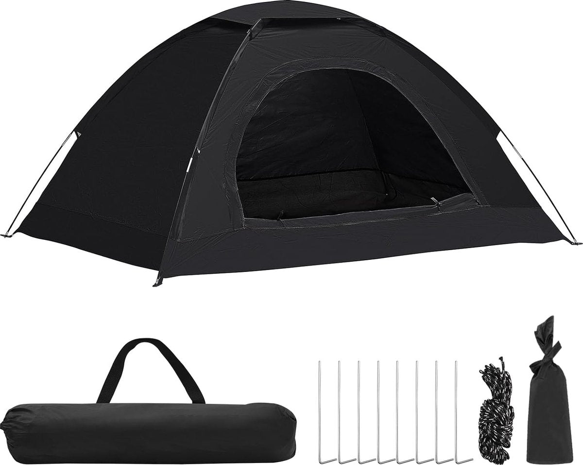 Campingtent, 1-2 personen, waterdicht, winddicht, anti-UV-tent, eenvoudige installatie, strandtent, tent met draagtas, voor buitenfamilie, vloeibare reistent