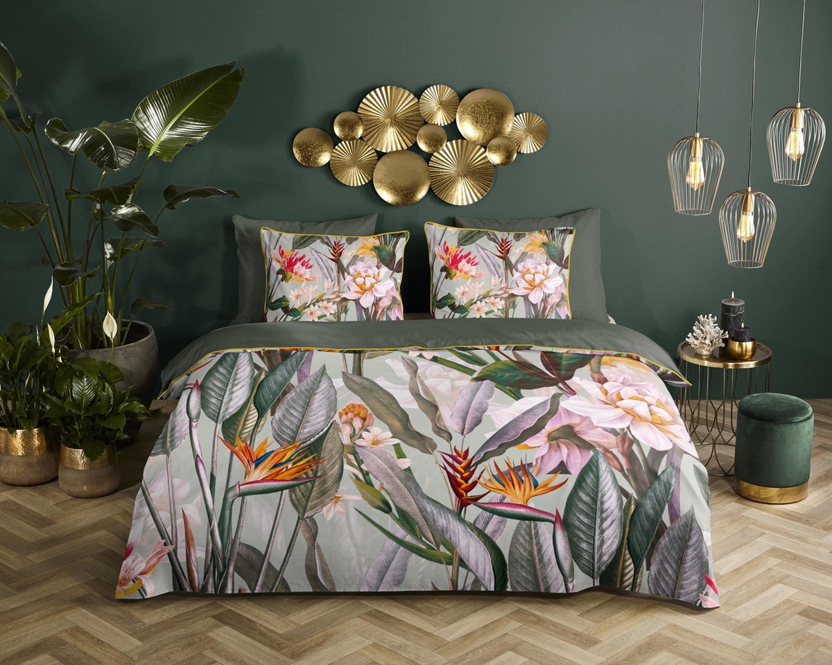 Premium organic cotton/satin duvet cover Venne - 200x200/220 (double) - extra soft and supple - subtle sheen - piped edges - skin-friendly and durable - luxury quality