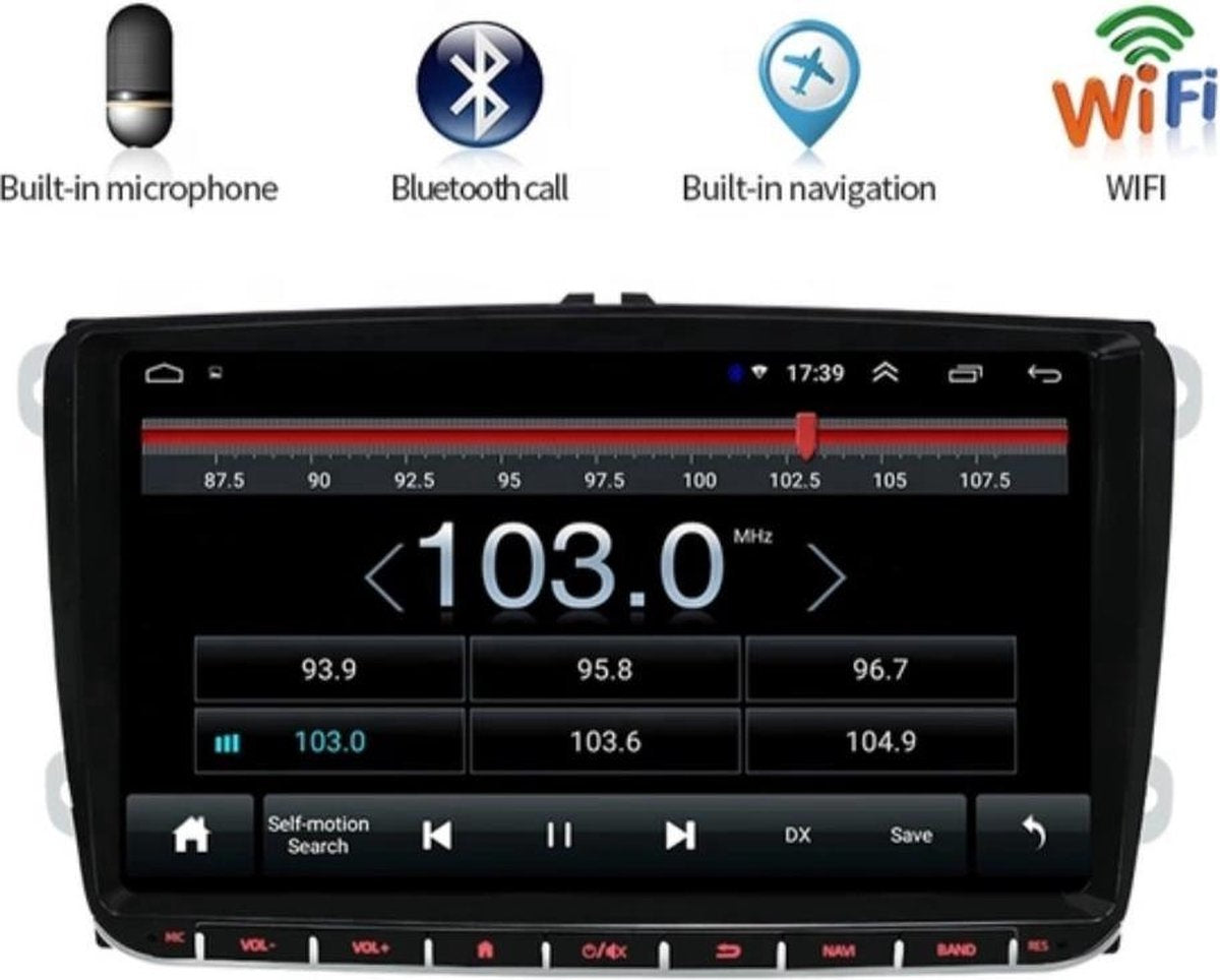 Android 10.0 Radio Navigatie 9 inch Scherm Car Video voor VW CC Universal Golf / Polo / Tiguan / Passat / B7 / B6 / SEAT / Leon WIFI GPS BT WIFI Radio SWC