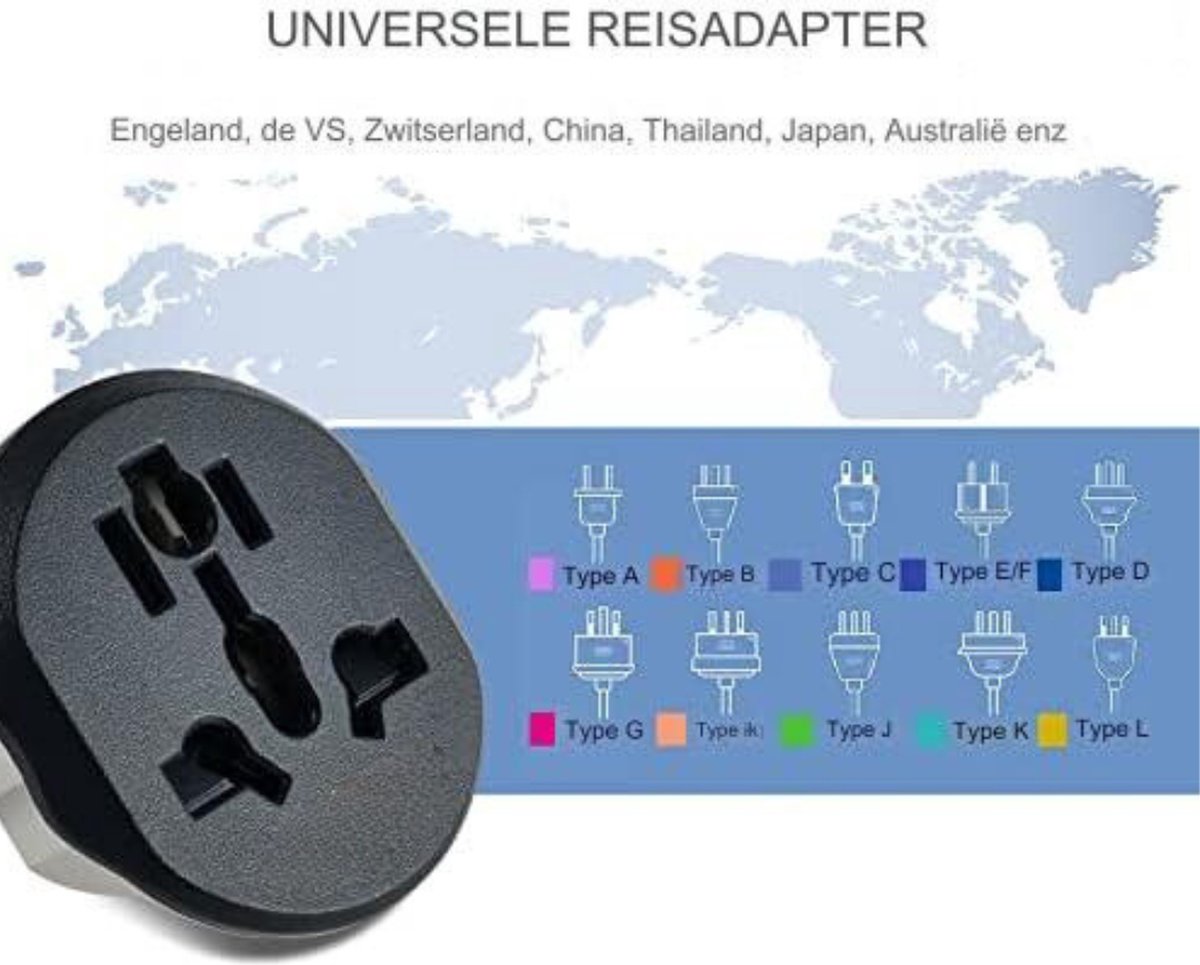 UK Stekker - Reisstekker Engeland - Reisstekker UK naar EU - 1 stuk Zwart