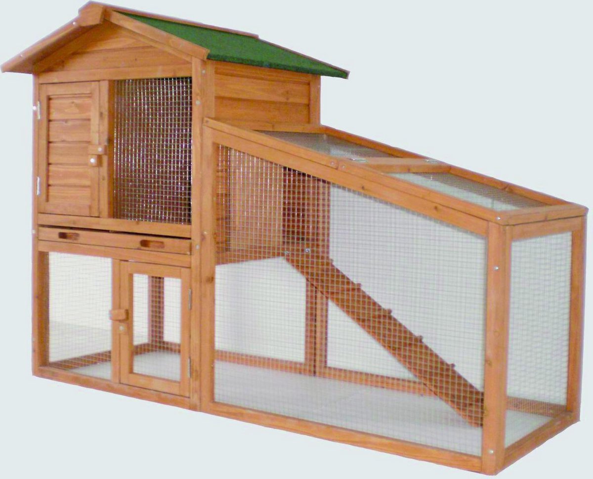 Rabbit hutch Tommy Paradise - 140 x 65 x 100 cm - Brown