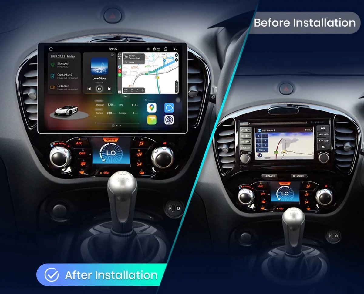Nissan Juke | 2010 - 2015 | Carplay & Android auto | 2GB & 32GB | Autoradio met navigatie | Radioscherm | 2010 2011 2012 2013 2014 2015 | YF15