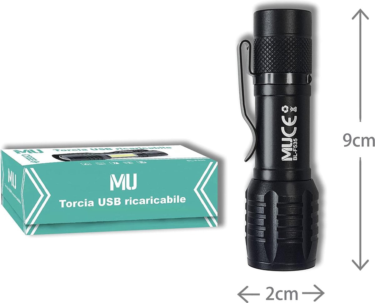 Militaire Zaklamp - Tactische Zaklamp - Militaire Hoofdlamp - Oplaadbare Militaire Zaklamp - Waterdichte Militaire Zaklamp - Noodpakket voor Oorlog - Noodpakket voor Thuis - Zaklamp met Batterijen