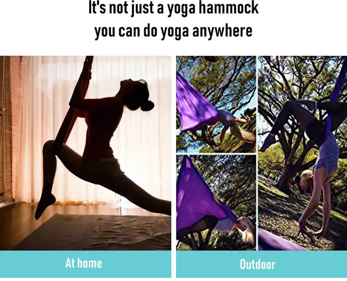 Hammock - Yoga Hammock - Yoga Cloth - Yoga Swing - Aerial Yoga - Aerial Hammock - Anti-Gravity - Gymnastics - For inversions - Green