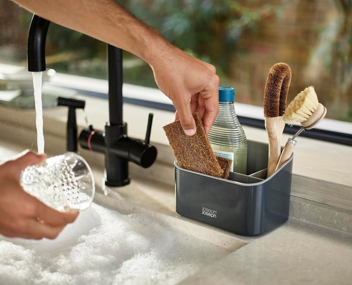 SinkStore Gootsteenorganizer voor keuken - meerlaagse Spoelbak-organizer van Joseph Joseph met antislip kunststof