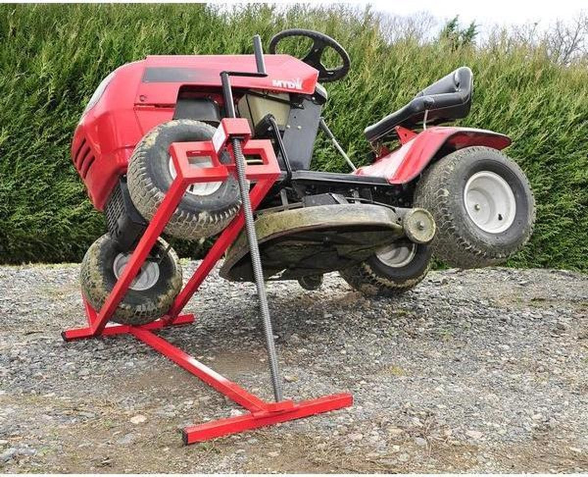 Hefmechanisme voor zitmaaier - rood