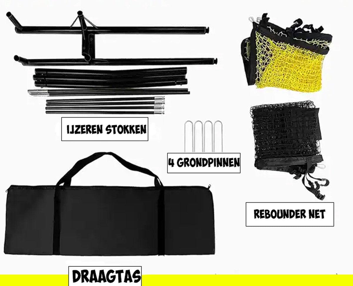 Football Rebounder - INCL. CARRY BAG - 2-in-1 Rebounder - Football Training Equipment - Kickback - Football Bouncer - Football Goal - Football Gear - Football