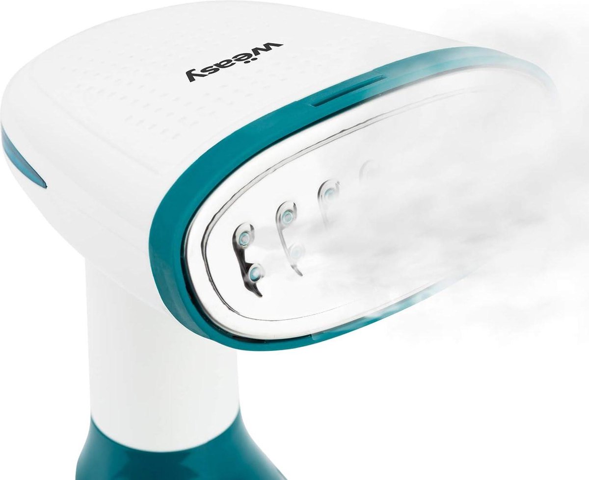 Handheld Steamer Lightweight Ergonomic Travel Steamer Continuous Steam 32 g-min Unlimited Autonomy Stainless Steel Soleplate Ready in 30s Water Tank 280mL Blue - Handy Steam Cleaner Garment Steamer