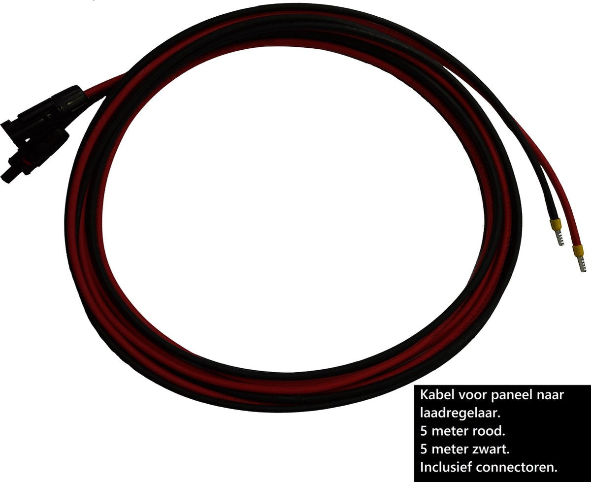 Set Flexibel Zonnepaneel 100Wp 12V Caravan, Camper, Boot, Tent of Tuinhuisje - Victron Energy BlueSolar PWM 10A LCD&USB laadregelaar - Zonnepaneel Compleet Pakket - Dakdoorvoer - Plug-Play set schematische tekening en handleiding-Monokristallijn