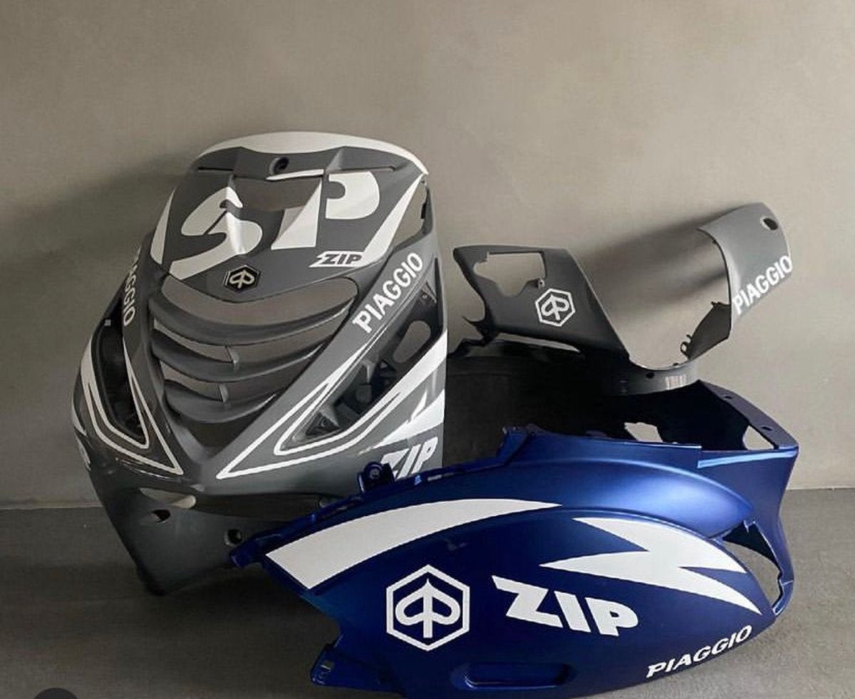 Piaggio Zip Stickerpakket - Piaggio Zip Accessoire - Scooter Sticker - Scooter Accessoires - Zwart - Glans