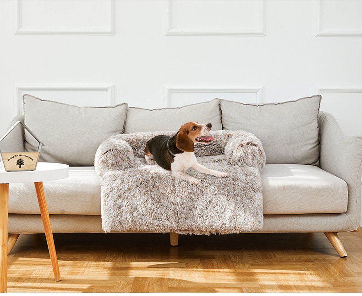 Soft Plush Dog Mat Sofa, Calming Dog Bed, Ultra Soft Fur Pet Beds, Soft Washable Pad Blanket Cushion Furniture Cover, Protector, Pet Bed for Dogs and Cats, 102x90 cm