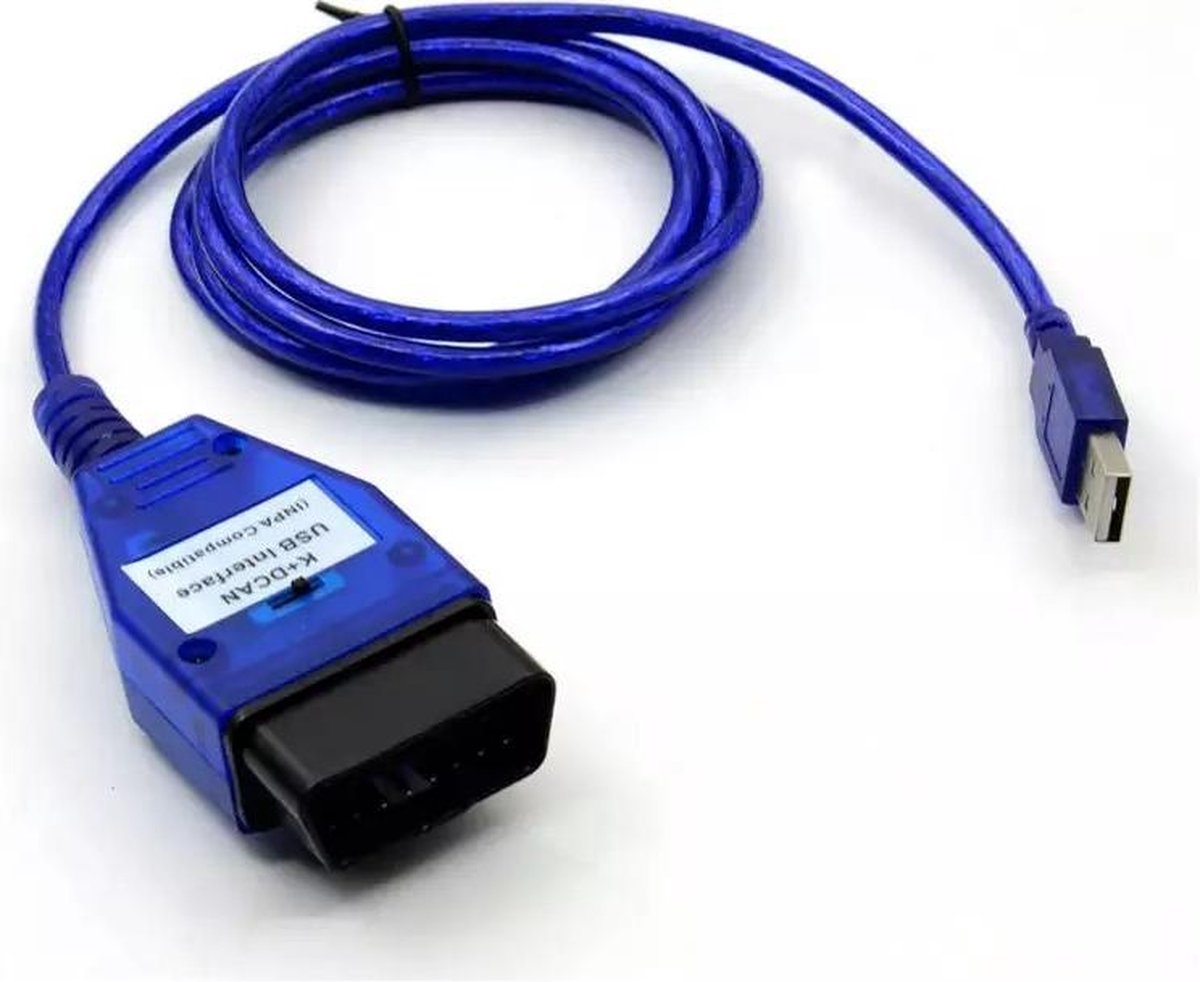 K+DCAN blauw USB OBD2 Interface voor BMW kdcan kabel switch INPA BMW programmeren ISTA coderen FTDI FT232RQ