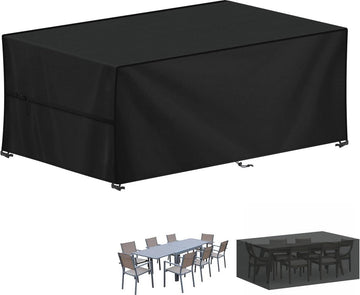 Afdekhoes voor tuinmeubelen, 220 x 90 x 80 cm, tuinmeubelhoes, loungesofa, afdekking, tuintafel, waterdicht, afdekzeil voor tuinmeubelen, dekzeilen voor tuinmeubelen, loungemeubels, rotanmeubels