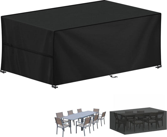 Tuinmeubelhoezen, 220 x 90 x 80 cm, afdekzeil voor loungesofa, tuintafel, waterdicht, beschermhoes voor tuinmeubelen, afdekhoezen voor lounge- en rotanmeubels