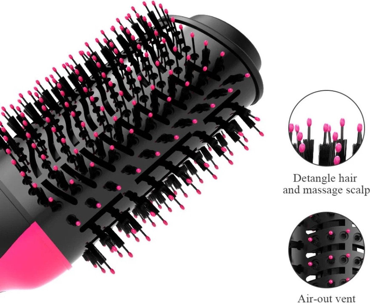 Electric Hair Brush - 1000W - Hair Dryer Brush - 220V - Hair Straightener - Hair Dryer - Volumizing Brush - Curling Iron - Hot Air Brush - Multifunctional Hair Brush - Free heat-resistant glove and 2 hair clips