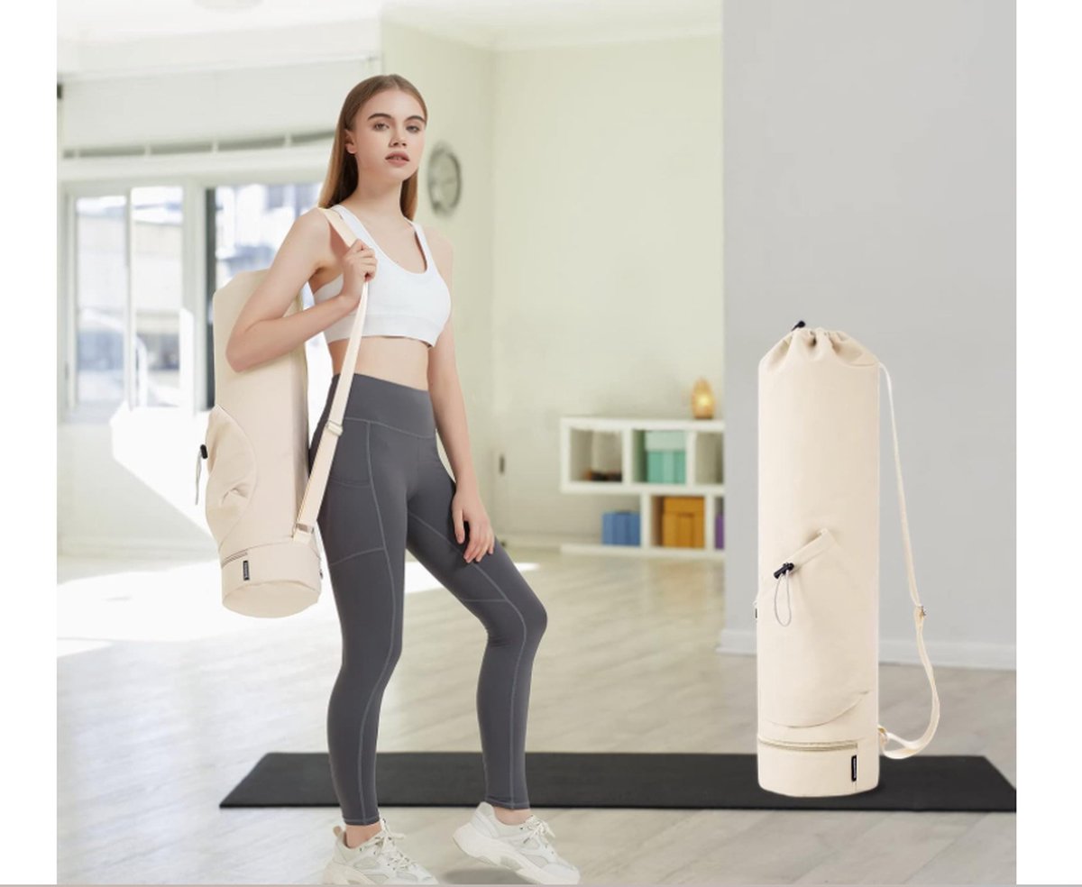 Yogamat tas - Waterproof - Universeel - Sporttas met rits - Voorzien van draagriem