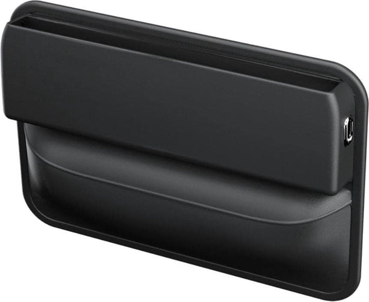 Car seat organiser van PU-leer - universele zijzak organiser met opbergvakken voor autoaccessoires, mobiele telefoons, kaarten en sleutels