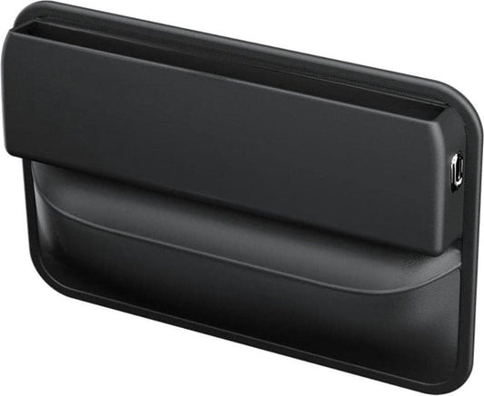 Car seat organiser van PU-leer - universele zijzak organiser met opbergvakken voor autoaccessoires, mobiele telefoons, kaarten en sleutels