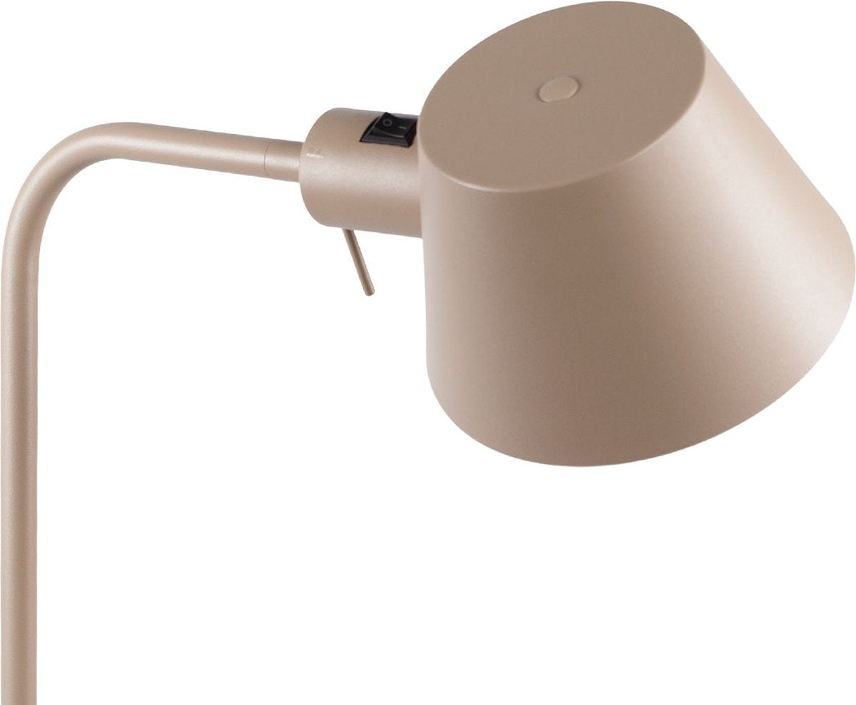 Minimalist adjustable reading lamp | 1 light | sand / beige color | metal | 140 cm high | dining room / living room | floor lamp | standard lamp | modern / Scandinavian | practical design