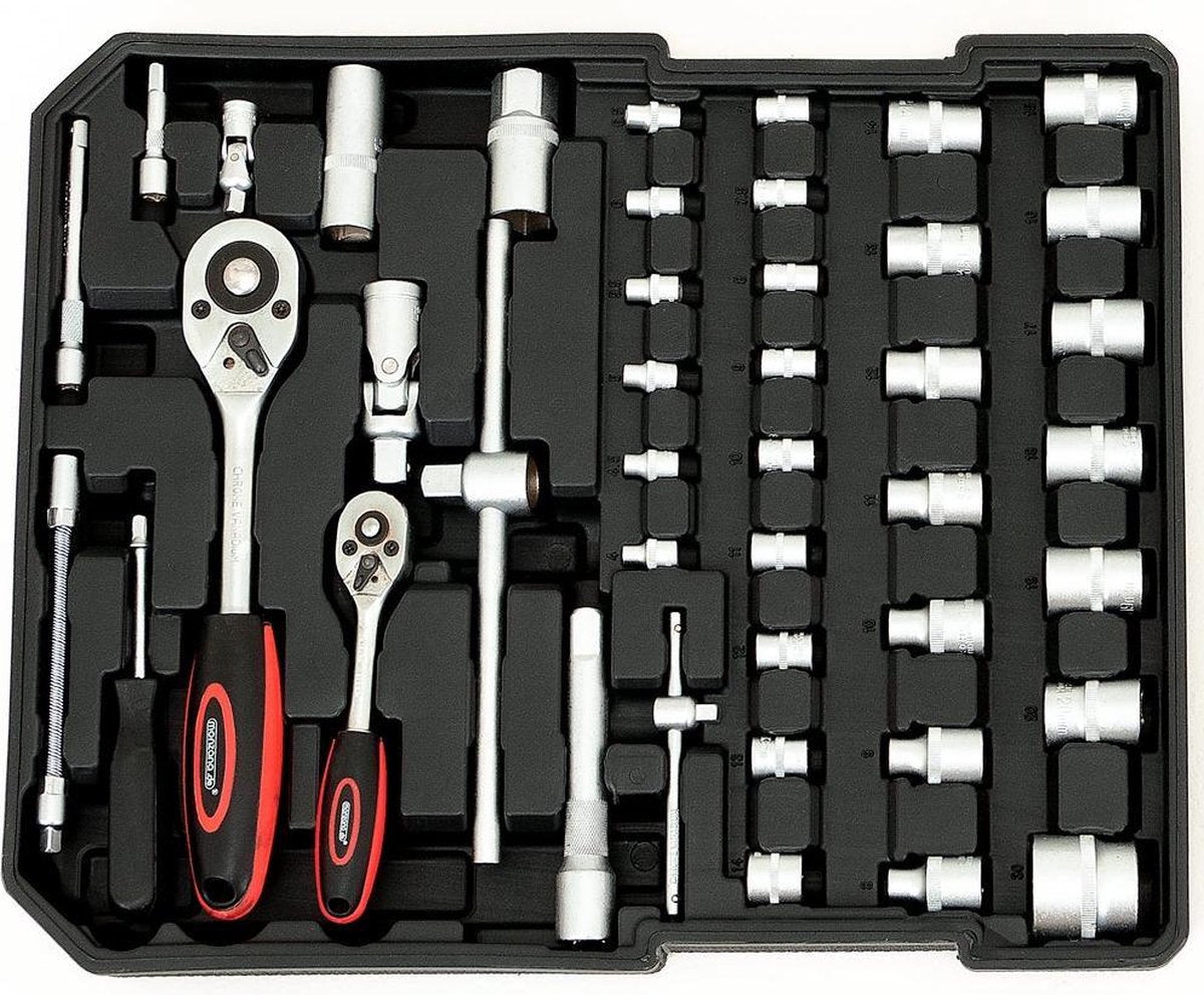 Tool Trolley 429-piece - Telescopic handle - Aluminum