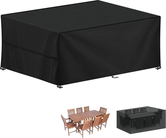 Garden furniture cover for garden tables, 240 x 120 x 75 cm, lounge furniture cover, waterproof garden furniture tarpaulin, winter-proof, 420D Oxford covers for tables, chairs,