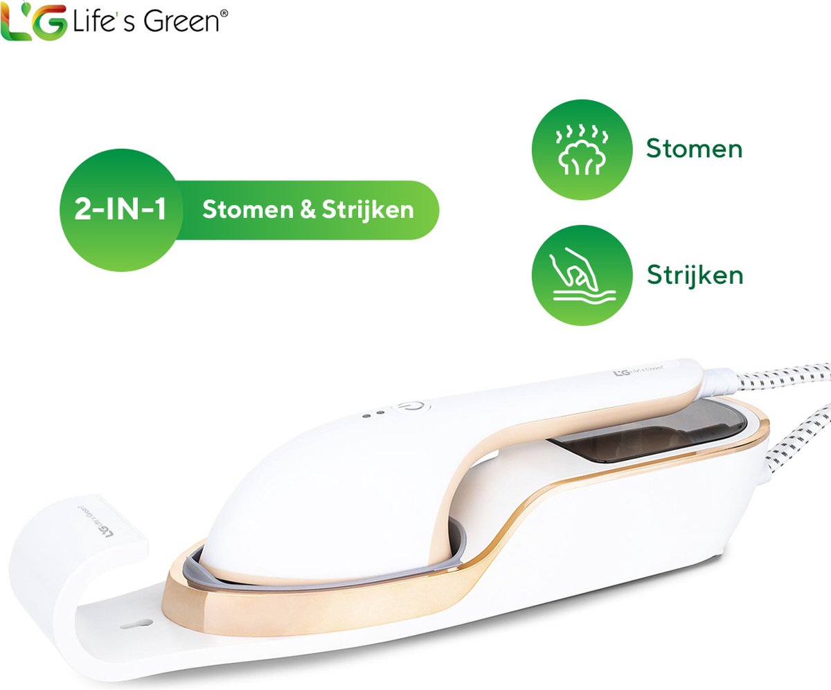 Life's Green® Garment Steamer - Met Handstomer - Stoomstrijkijzer - Stoomapparaat Kleding