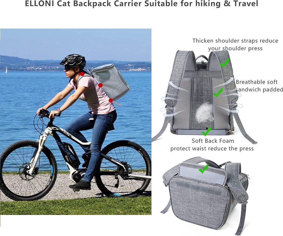 Backpack for Cats - Backpack for Small Dogs - up to 6 kg - 36x26x40 cm - Grey