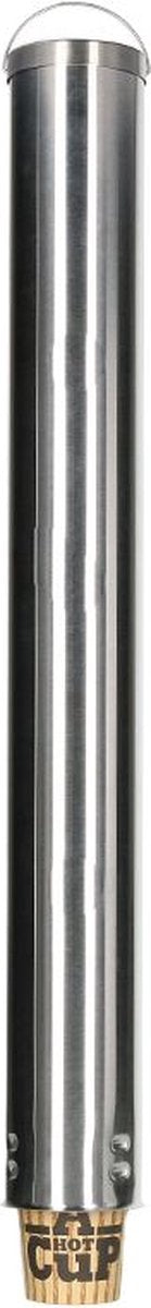 Robuuste RVS bekerdispenser voor bekers Ø 57-73 mm