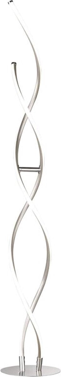 Modern LED Floor Lamp 130 cm with foot switch - Lasts 15 years - Bonney - Metal silver