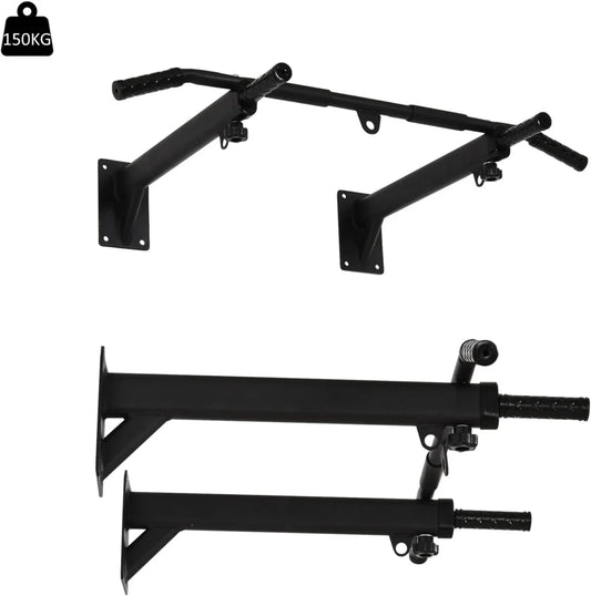 Pull Up Bar - Chin up bar - Pull up bar wandmontage - Pull up bar muur - Optrekstang - Thuis Sporten - Bokszak - Ophangbeugel - Fitness - Belasting 150 Kg - Zwart