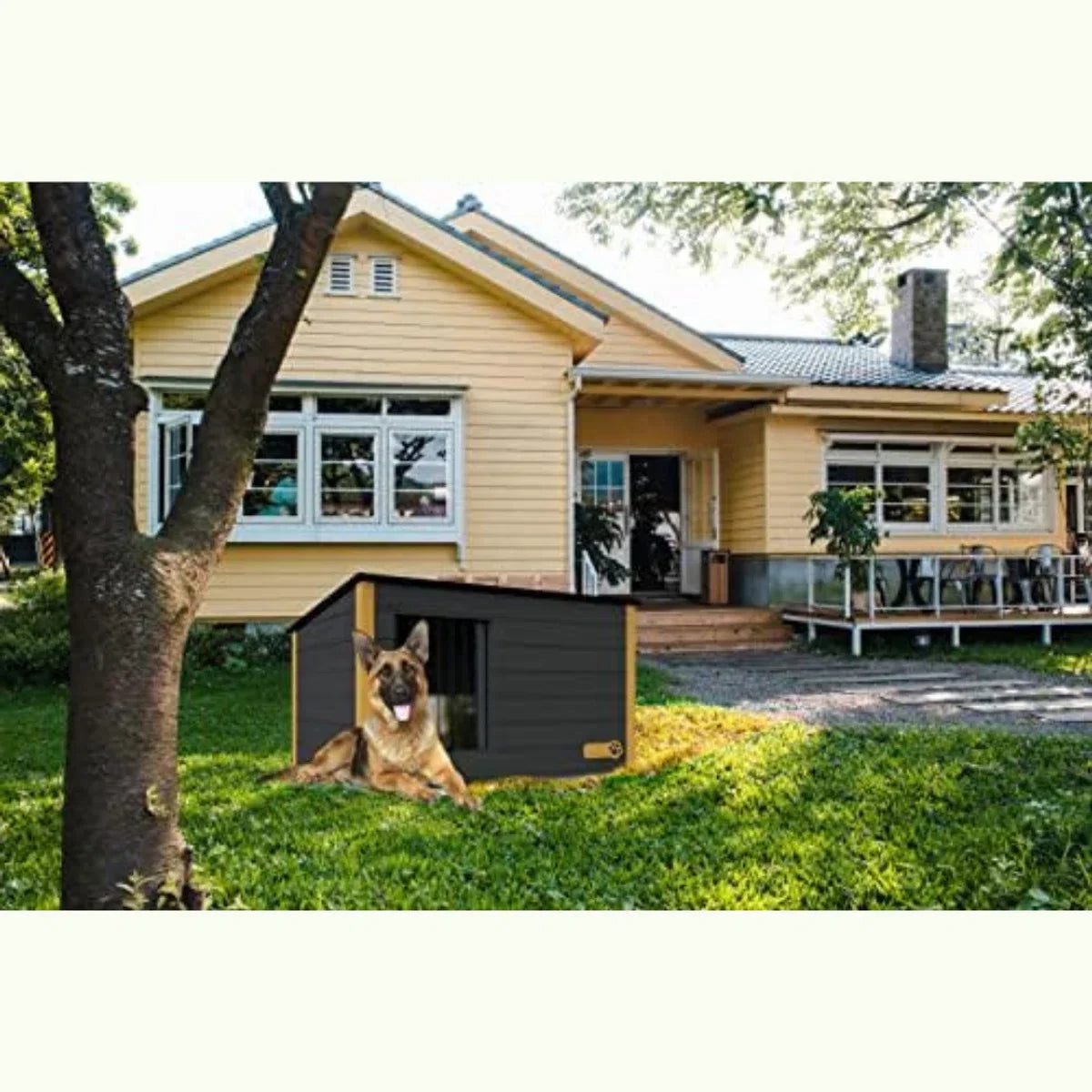 Outdoor Dog Kennel - Large Dog Kennel - Wooden Dog Kennel