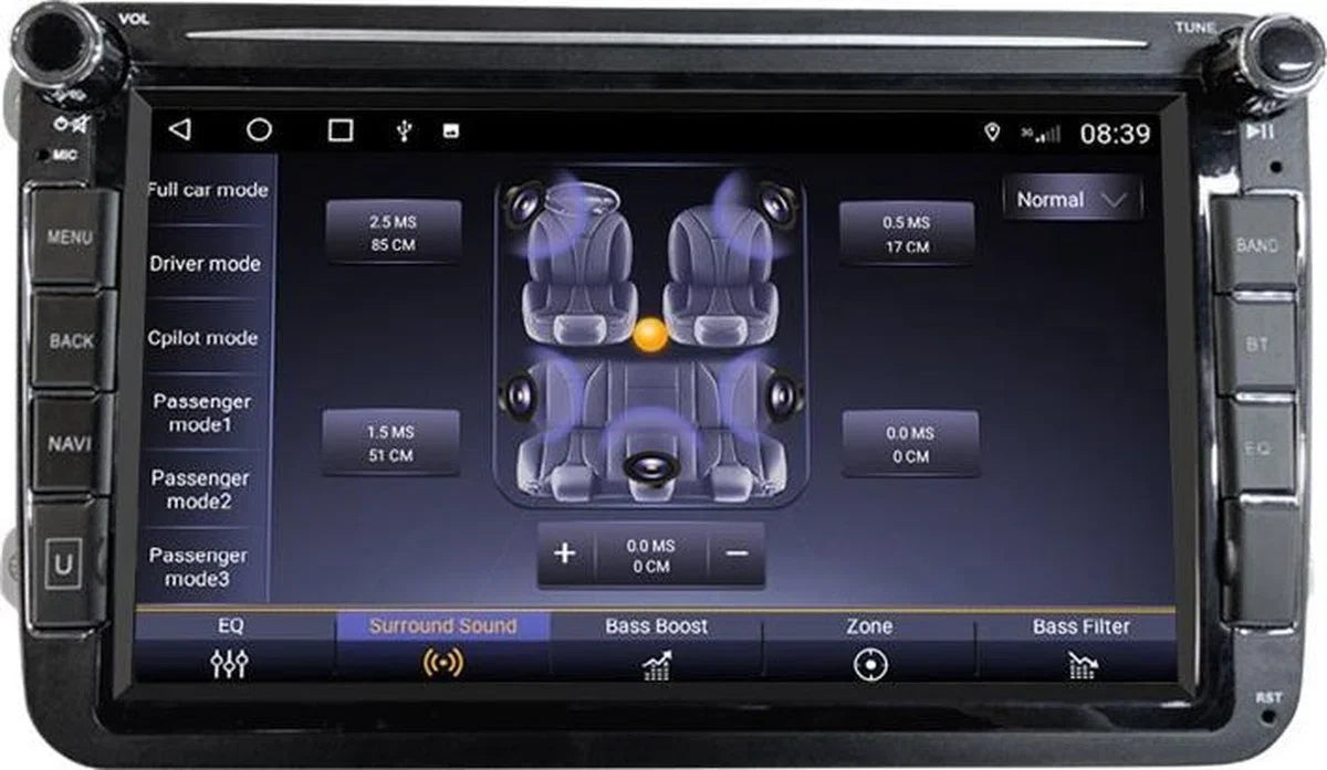 Android 10.0 - 8 inch scherm - 4K ready - Auto Video voor VW CC Universele Golf / Polo / Tiguan / Passat / B7 / B6 / SEAT / Leon WIFI GPS BT WIFI Radio SWC