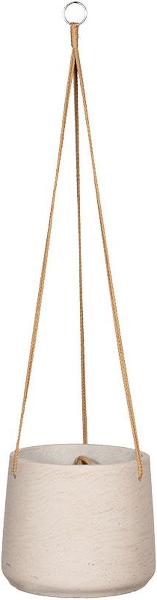 Aardewerk potten Ruw Eco-line XL 23x20 cm Patt Grijs Gewassen hangpot