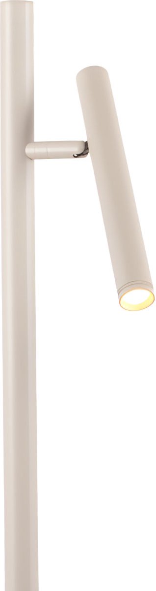 Staande Luogo leeslamp | 1 lichts | zand / beige / crème | metaal | 133 cm | vloerlamp | dimbaar | modern design