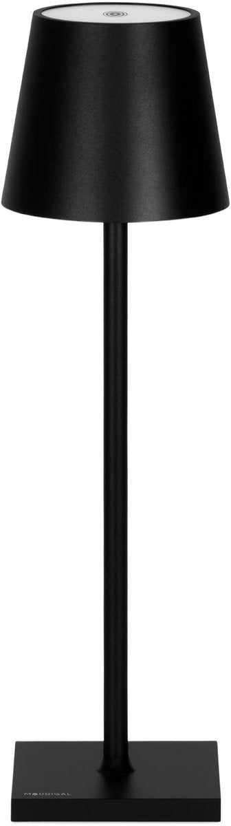 Mini Rechargeable Table Lamp - Table Lamp Bedroom and Living Room - Cordless Table Lamp for Indoor and Outdoor - Cordless Battery Operated Table Lamp - Rechargeable Table Lamp - Black Table Lamp - 26cm