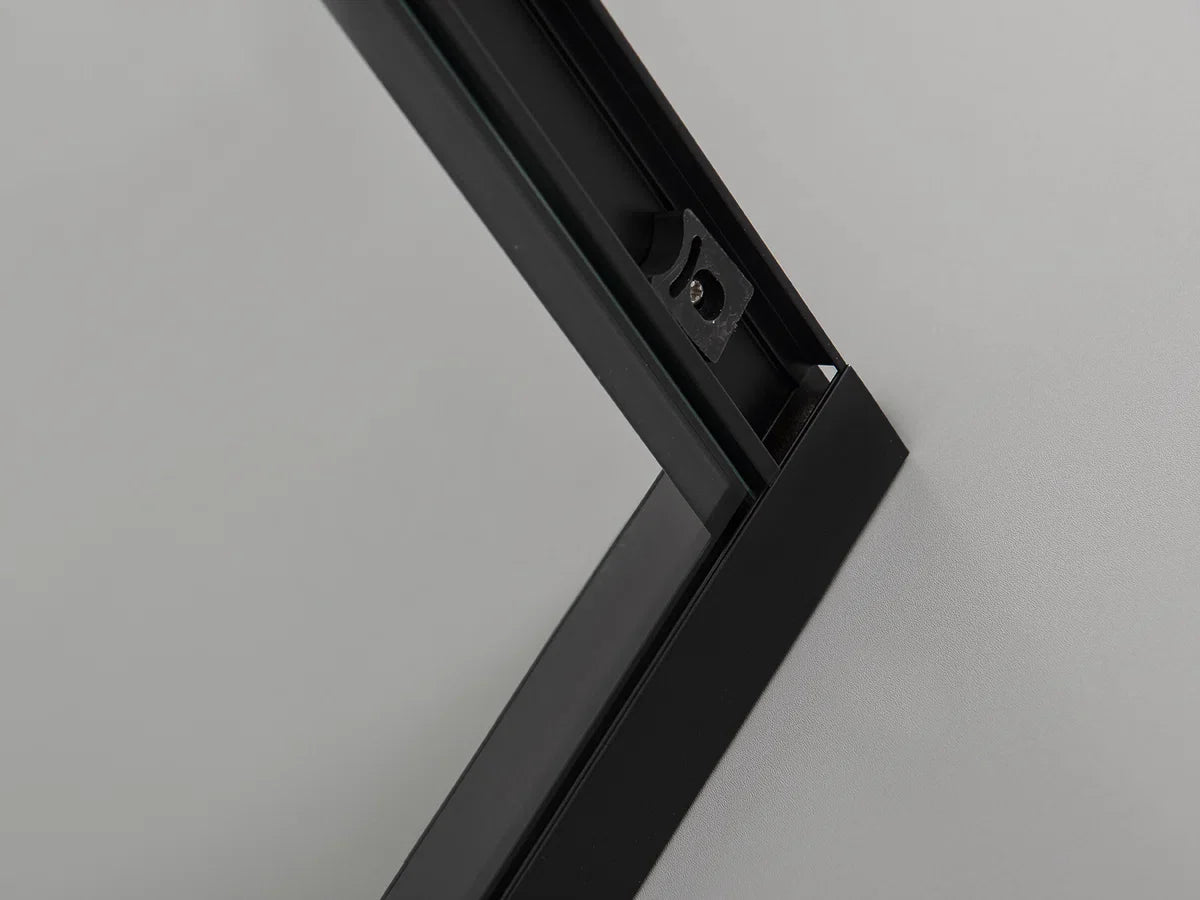 Douchecabine Vierkant - 90x90x200cm 6 mm - Nano Anti Kalk Veiligheidsglas - Zwart Aluminium Omlijsting