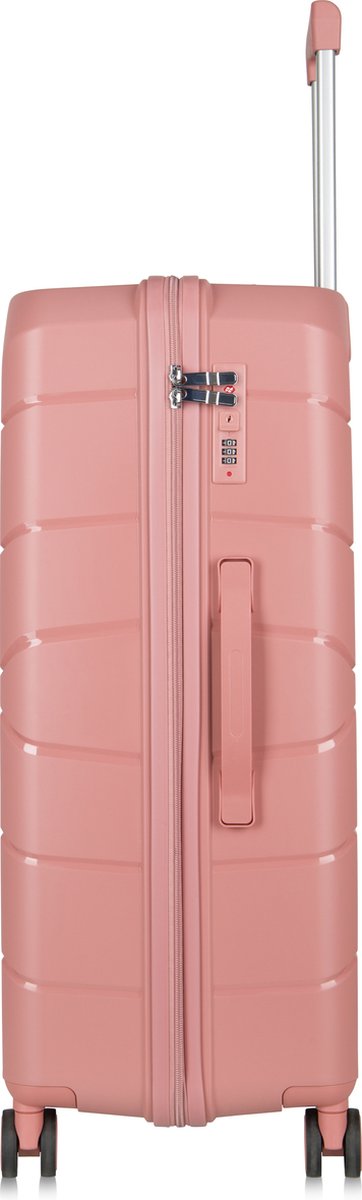 Traveller L-Serie Reiskoffer 28' - 93L - 75x49x30 cm - Lichtgewicht Harde Koffer - Roze - Met Ingebouwd TSA Slot - Voor Lange Vakanties