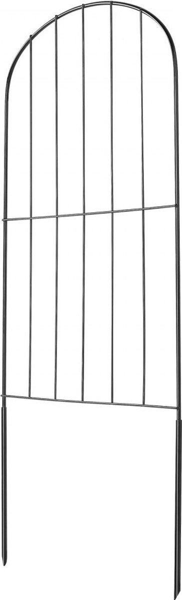 28x decoratief tuinhek 61x33cm metalen hekwerk van koolstofstaal insteekhek 5,08cm spiesafstand hondenhek gaashekwerk bedhek metalen hekwerkelementen inclusief bevestigingsmateriaal