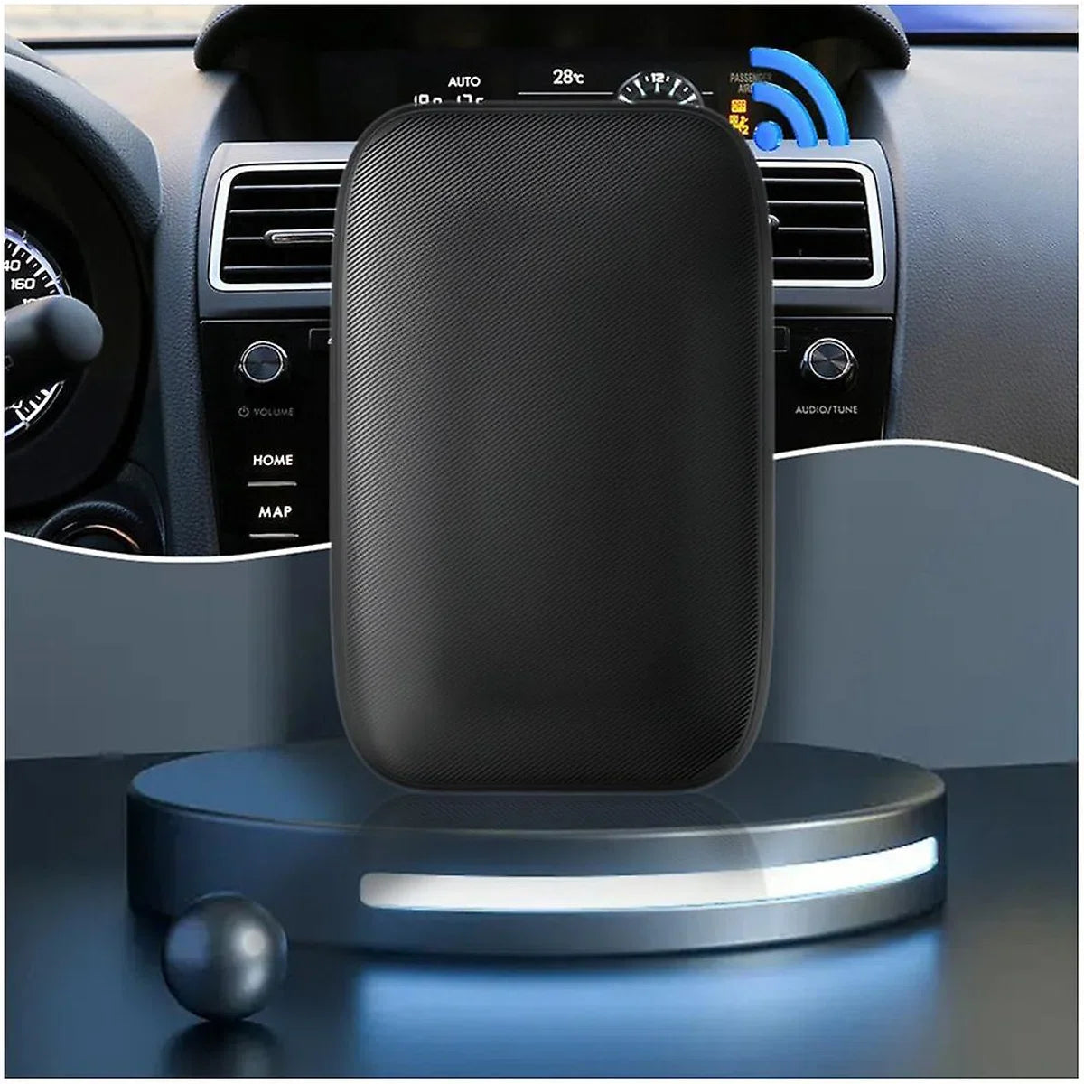 Wireless AI Dongle met Netflix en Youtube - geschikt voor Apple CarPlay & voor Android auto - 5GHZ - 8GB - 128GB uitbreiding - Compact - Snel - Zwart