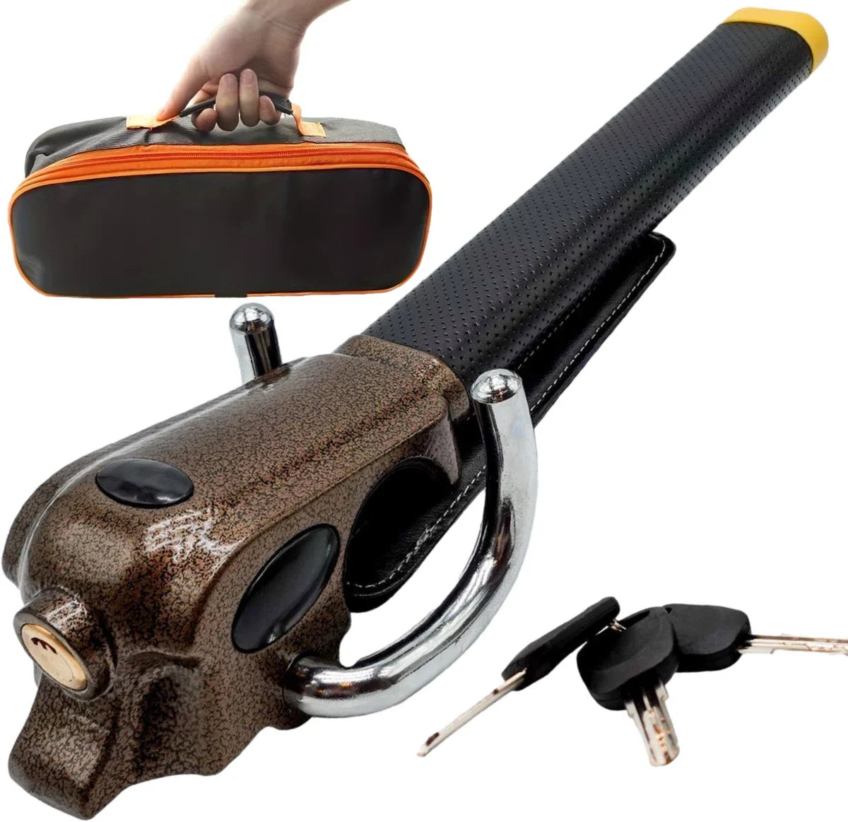 Gtrise Stuurslot Voor Auto - Stoplock - Auto - Camper - Pro - Met Ebook & Opbergtas