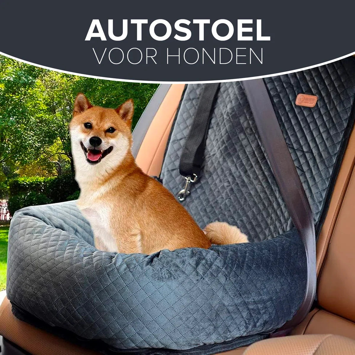 Autostoel Hond - Comfortabel en Stijlvol - Hondenmand auto - Hondenstoel auto - Automand hond - inclusief gordel
