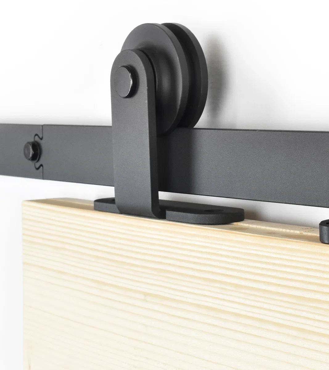 Sliding Door System Top Mounted - Complete set - 200 cm (2 x 100 cm) rail - Black
