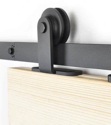 Schuifdeursysteem Bovenop - Complete set - 200 cm (2 x 100 cm) rail - Zwart